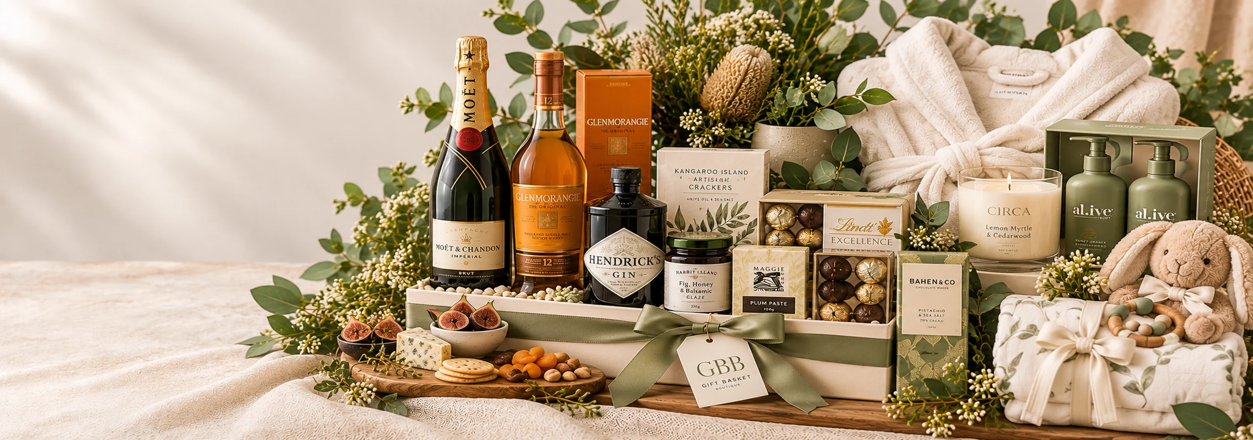 Gifts over $200 including French Champagne, spirits, pamper, baby and gourmet gifts