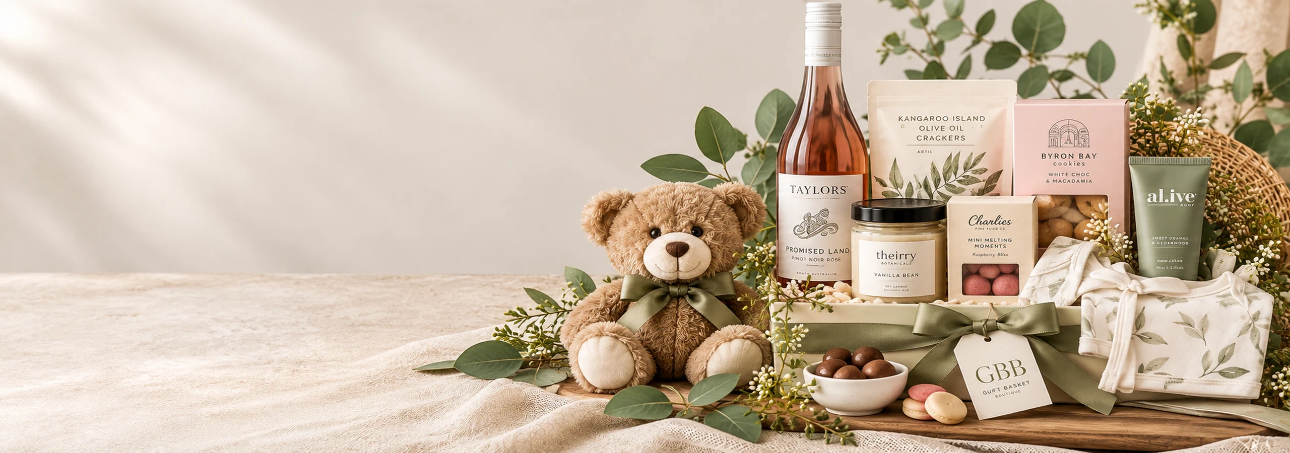 Gift ideas under $99 including wine, teddy bear, baby, pamper and gourmet gifts